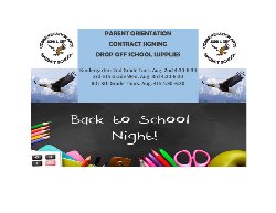 flyer for back to school night